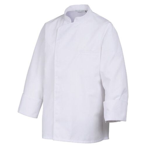 VESTE CUISINE ENERGY PC ML BLANCHE AVEC COL MOF