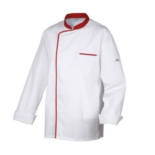 VESTE CUISINE ENERGY PC ML BLANCHE PAREMENT ROUGE