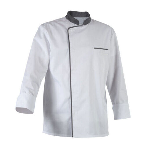 VESTE CUISINE ENERGY PC ML BLANCHE PAREMENT GRIS