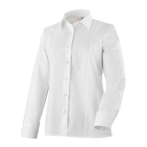 CHEMISIER SERVEUSE ML COTON/ELASTH.BLANC/ TERA