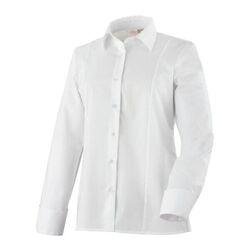 CHEMISIER SERVEUSE ML COTON/ELASTH.BLANC/ TERA