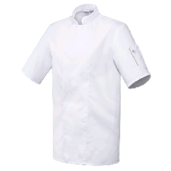 VESTE CUISINE NERO PC MC BLANCHE