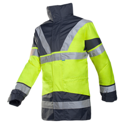 PARKA SKOLLFIELD 4EN1 IMPER RESPIRANT HV JAUNE/MARINE FLUO