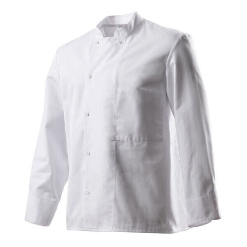 VESTE DE CUISINE  INOX PC MANCHES LONGUES BLANC