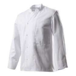 VESTE DE CUISINE  INOX PC MANCHES LONGUES BLANC