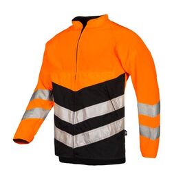 VESTE HV BASE PRO ORANGE/NOIR AVEC PROTECTION ANTI COUPURE REF.1RIA