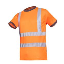 T SHIRT LONGA ULTRA LINE HV ORANGE FLUO 100% POLYESTER  REF.3874A2MV1