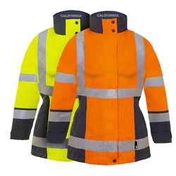 PARKA FEMME CALIFORNIA 4EN1 AVEC GILET FROID JAUNE/MARINE