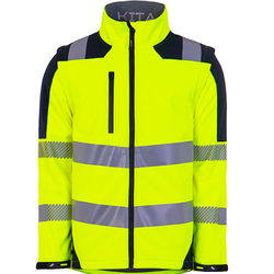SOFTSHELL INT KITA/ARTEMIS HV JAUNE/MARINE FLUO EN ISO 20471 REF.BLOUSKITA SOFTSHELL INT KITA/ARTEMIS HV JAUNE/MARINE FLUO EN ISO 20471 REF.BLOUSKITA