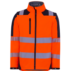 SOFTSHELL INT KITA/ARTEMIS HV ORANGE/MARINE FLUO EN ISO 20471 REF.BLOUSKITA SOFTSHELL INT KITA/ARTEMIS HV ORANGE/MARINE FLUO EN ISO 20471 REF.BLOUSKITA