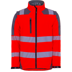 SOFTSHELL INT KITA/ARTEMIS HV ROUGE/GRIS FLUO EN ISO 20471 REF.BLOUSKITA SOFTSHELL INT KITA/ARTEMIS HV ROUGE/GRIS FLUO EN ISO 20471 REF.BLOUSKITA