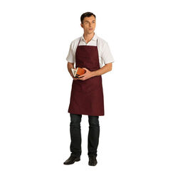 TABLIER A BAVETTE LIEN COULISSANT PC 65/35 BORDEAUX R&eacute;f : PM1