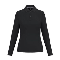 POLO FEMME ML COTON COULEUR R&eacute;f : K244