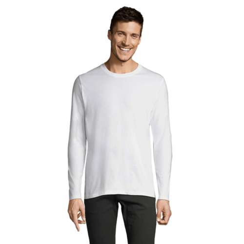 T SHIRT 190 LSL COTON BLANC LOGO CG 17  NOIR