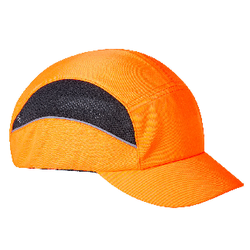 CASQUETTE ANTI CHOCS AIR TECH VISIERE COURTE PC ORANGE FLUO .r&eacute;f.PS59