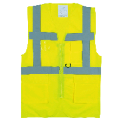 GILET SAFARI HV JAUNE EN471 MAILLE AEREE REF.GILETSAFAI9JF