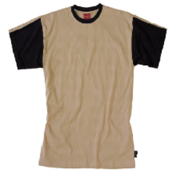T SHIRT WORK ATTITUDE 190g BEIGE/NOIR R&eacute;f.C190ATT