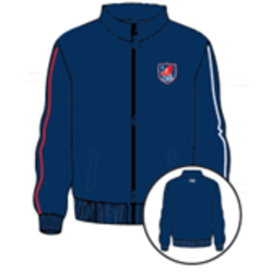 GILET ZIPPE BRINGUE MARINE DRAPEAU FRANCE COTON/ACRYLIQUE