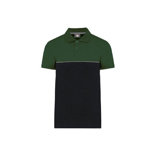 POLO BICOLORE ECORESPONSABLE UNISEXE MC COTON/POLY REF.WK210
