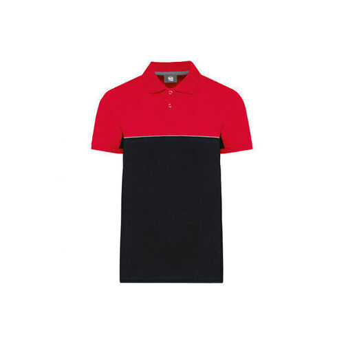 POLO BICOLORE ECORESPONSABLE UNISEXE MC COTON/POLY REF.WK210