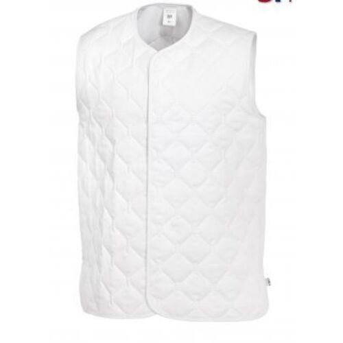 GILET SS MANCHE MATELASSE UNISEXE PC BLANC R&eacute;f.7184/1683
