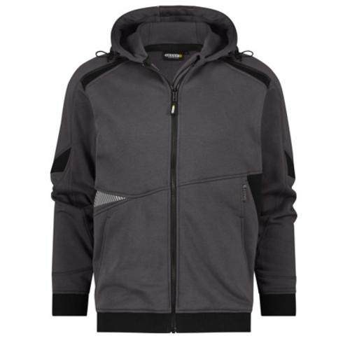 SWEAT ZIPPEE A CAPUCHE LUNAX GRIS/NOIR COTON/POLY