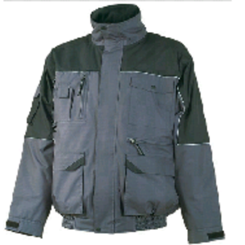BLOUSON RIPSTOP MULTIPOCHES IMPER ETANCHE GRIS/NOIR