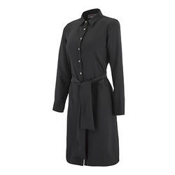 ROBE GARANCE NOIR CEINTURE A NOUER POLY/ELAS REF.9GRN 110