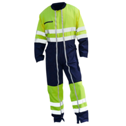 COMBINAISON 2 ZIP HV EN471 CL2 CP JAUNE/MARINE REF.13HVJ580