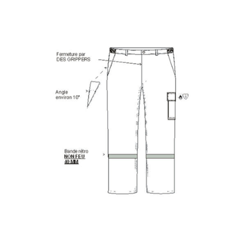 PANTALON RETARDATEUR DE FLAMME MARINE  FAB SPE