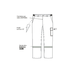 PANTALON RETARDATEUR DE FLAMME MARINE  FAB SPE