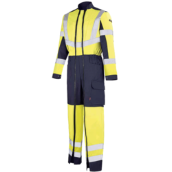 COMBI WORK VISION 2 1ZIP HV CL2 CP JAUNE/MARINE R&eacute;f.5HVNCP82