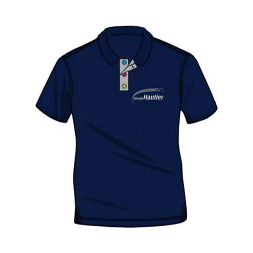POLO FEMME ML MARINE 50/50 COTON BIO/POLYESTER FAB SPE HAUTIER
