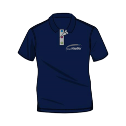 POLO FEMME ML MARINE 50/50 COTON BIO/POLYESTER FAB SPE HAUTIER