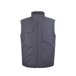 GILET SS MCHE MATELASSE TYPHON+ ELAST.GRIS COTON/POLY SAM REF.29TYEG