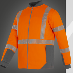 SWEAT RODRIGUES ORANGE/GRIS ZIPEE COL CYCLISTE 100% POLYESTER