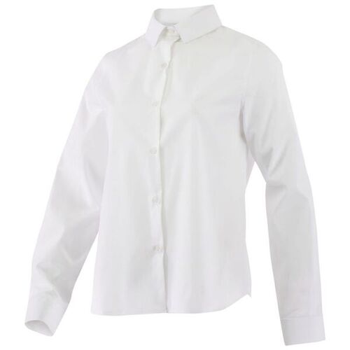 CHEMISIER FEMME BLANC TESSON  A COL ITALIEN REF.FOT38337/8
