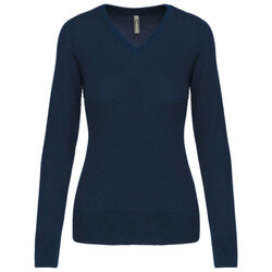 PULL FEMME COL V COTON ACRYLIQUE 50/50 K966