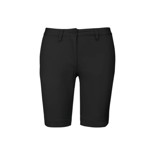 BERMUDA CHINO FEMME NOIR 100% COTON SERGE R&eacute;f.K751