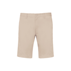 BERMUDA CHINO HOMME BEIGE 100% COTON SERGE R&eacute;f.K750