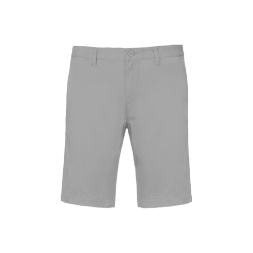 BERMUDA CHINO HOMME FINE GREY 100% COTON SERGE R&eacute;f.K750