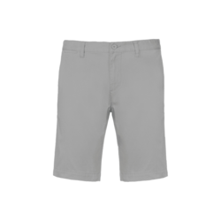 BERMUDA CHINO HOMME FINE GREY 100% COTON SERGE R&eacute;f.K750
