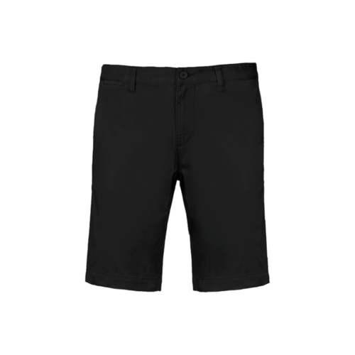 BERMUDA CHINO HOMME NOIR 100% COTON SERGE R&eacute;f.K750