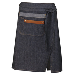 TABLIER BAS HALEY PASSANT EN CUIR LIENS TAILLE A NOUER 100% COTON