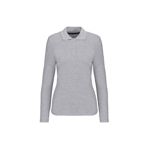 POLO FEMME ML COTON COULEUR R&eacute;f : K244