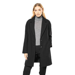 MANTEAU FEMME NOIR POLYESTER/ LAINE 510GR REF.PK6021