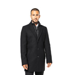 MANTEAU HOMME NOIR POLYESTER/ LAINE 510GR REF.PK6020