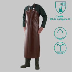 TABLIER POLYURETHANE STANDARD MARRON 90x115cm R&eacute;f.DELTA