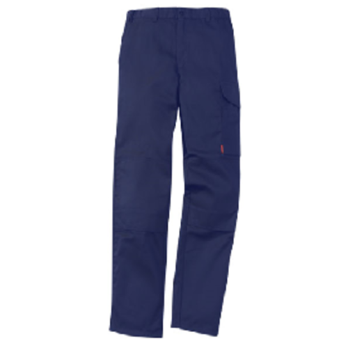 PANTALON CP 300GRS 65/35 MARINE +POCHE GENOU r&eacute;f.1MIMUP
