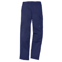 PANTALON CP 300GRS 65/35 MARINE +POCHE GENOU r&eacute;f.1MIMUP